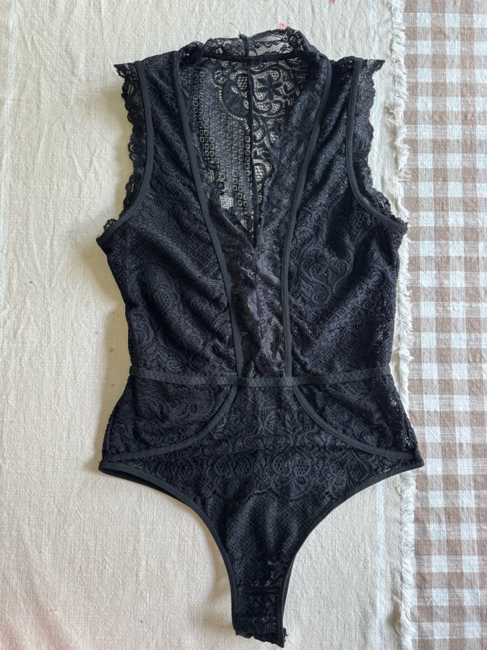 Black Lace Bodysuit - Women's Intimate